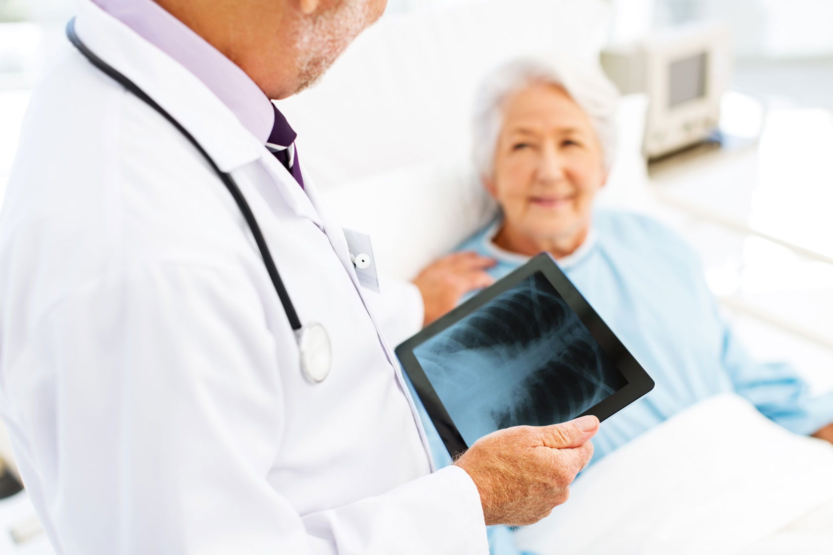 Respiratory Patient talking with Doctor